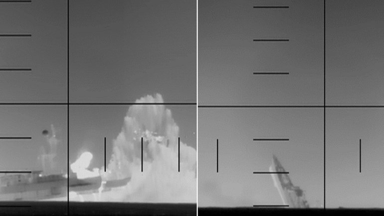 The US Department of War has released images of the moment an Iranian warship was sunk.