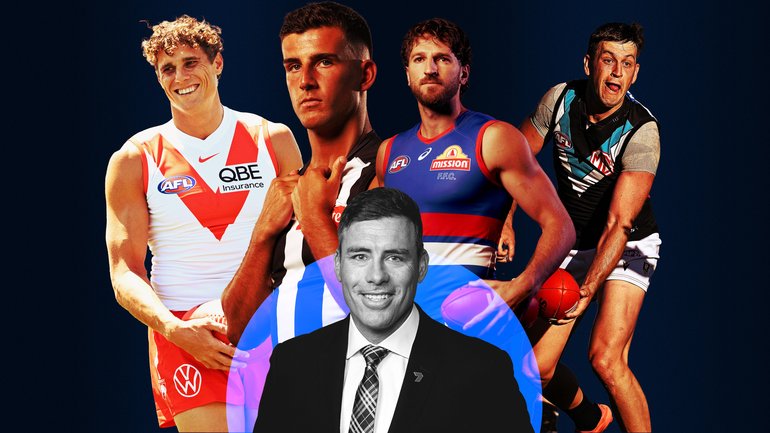 Charlie Curnow (l) should lead the Swans back into the top four this season despite stiff opposition.