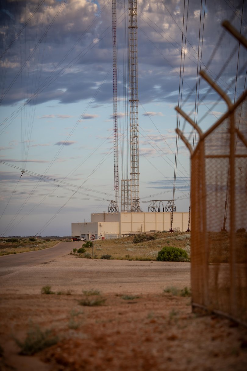 The helix house below tower zero at the Naval Communication Station Harold E. Holt in Exmouth, Western Australia. 