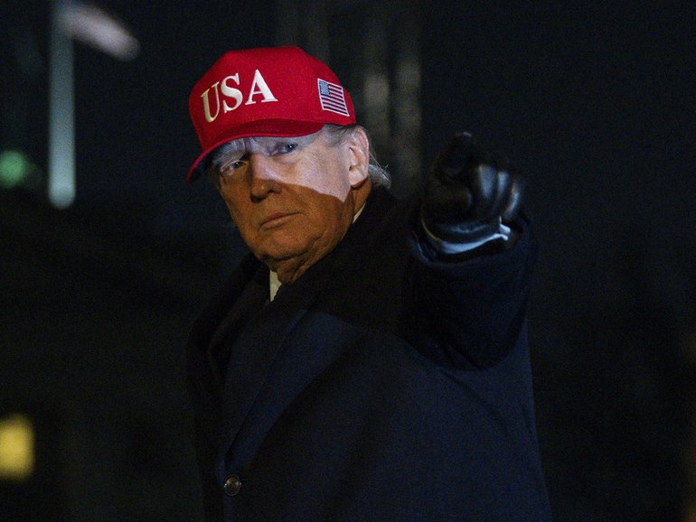 President Donald Trump at the White House on Sunday.