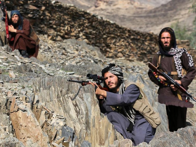 Afghanistan says Taliban forces have struck Pakistani military posts in more than 20 locations.