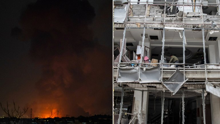 The area around Tehran’s airport has been bombed.