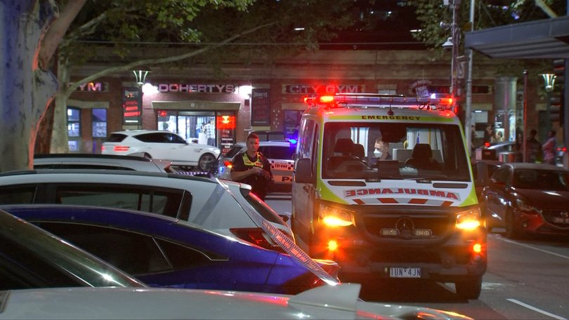 Police and paramedics at the scene.