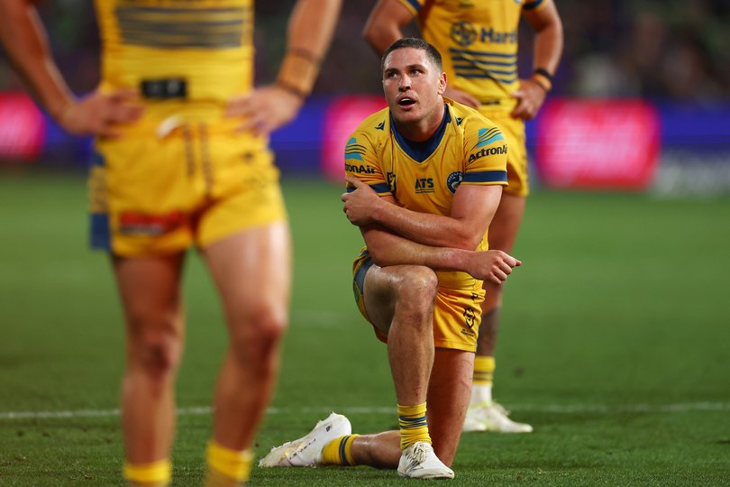Mitchell Moses looks dejected.