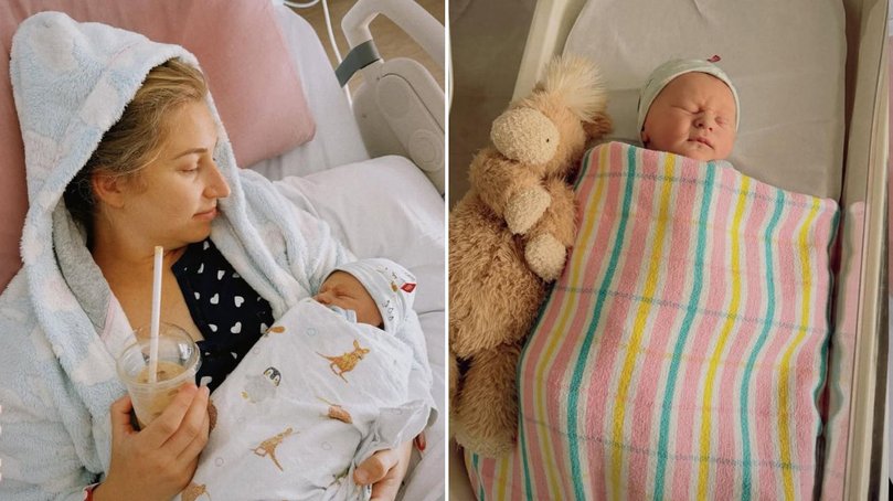 Daria and Luke Saville are celebrating the safe arrival of their first child.