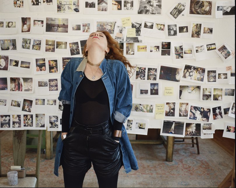 Bassist and photographer Melissa Auf der Maur at her home and studio in Hudson, New York, February 2026. Melissa Auf der Maur, who logged time in Hole and Smashing Pumpkins, unpacks one of the most creative and chaotic times of her life in a new memoir. (Lucia Bell-Epstein/The New York Times)