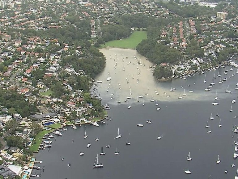 Several properties have been damaged after a pipe burst ﻿in Sydney's North Shore. 