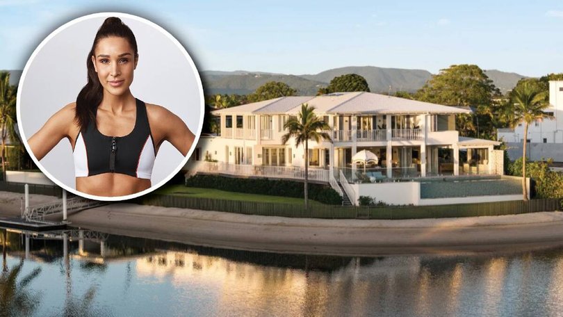 Fitness influencer Kayla Itsines' $13 million waterfront mansion on the Gold Coast./Facebook