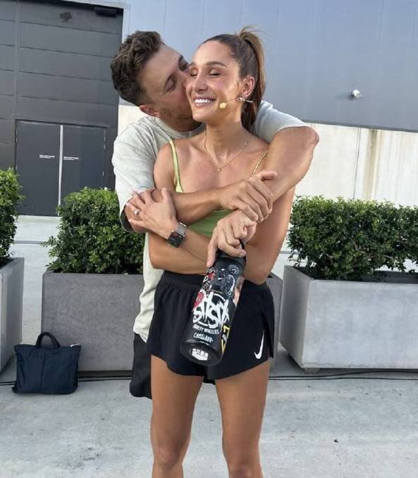 Fitness influencer Kayla Itsines and her husband, Jae Woodroffe. Picture Instagram