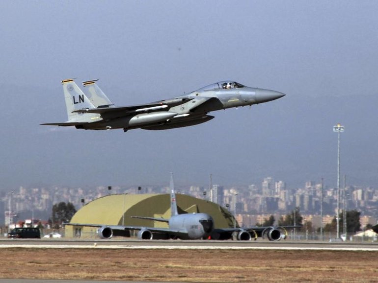 US air forces are stationed at the Incirlik base in Turkey, which is a member of NATO. 