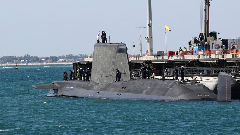 The  HMS Anson pictured at HMAS Stirling in WA.