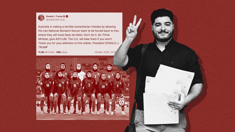 Drew alerted the US president to the Iranian women’s soccer team’s plight.