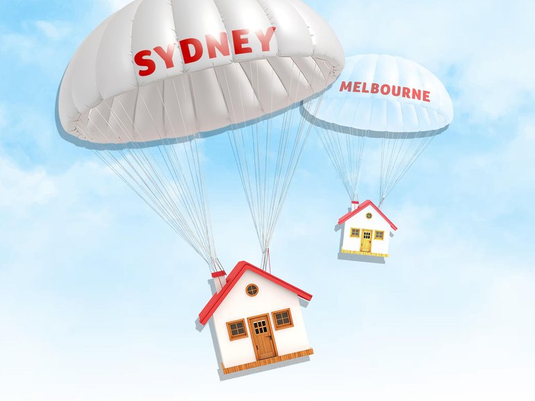 Sydney and Melbourne house prices are now forecast to fall should the RBA raise interest rates as much as predicted.