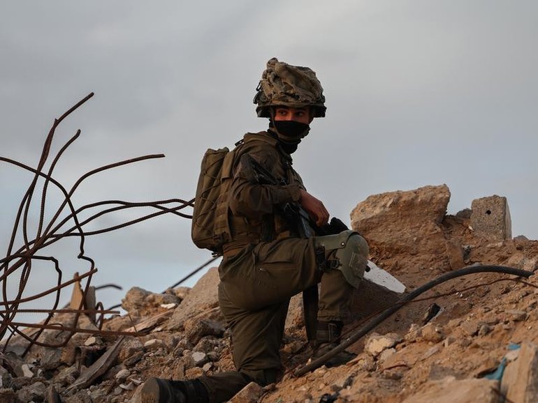 Israeli troops are continuing operations "to eliminate terrorists" in the Gaza Strip, the army says. 