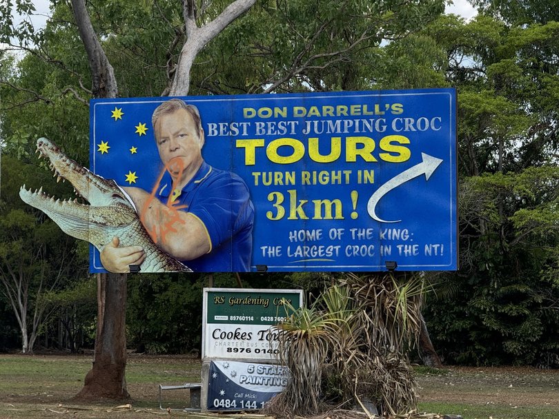 Batchelor visitors may have been left scratching their heads at this strange sign.