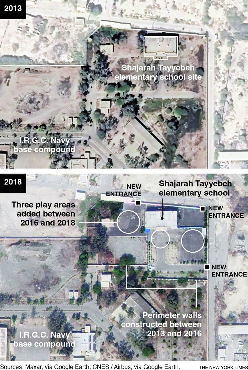 Aerial images compare site in 2013 and 2018