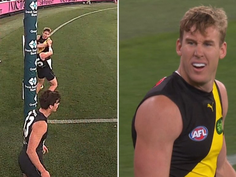 Tom Lynch gave away a crucial free kick in the third quarter.