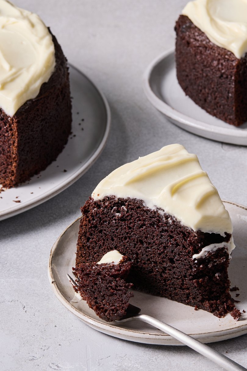 Nigella Lawson’s chocolate Guinness cake. Food styled by Spencer Richards.  