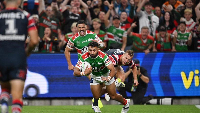 Alex Johnston has broken the NRL's try-scoring record, surpassing Ken Irvine. (Dean Lewins/AAP PHOTOS)
