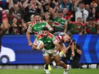 Alex Johnston has broken the NRL's try-scoring record, surpassing Ken Irvine. (Dean Lewins/AAP PHOTOS)
