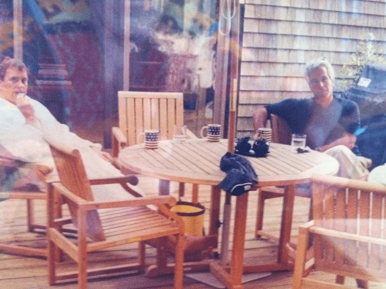 A newly found photo shows Andrew Mountbatten-Windsor, Peter Mandelson in robes with Jeffrey Epstein. (AP PHOTO)