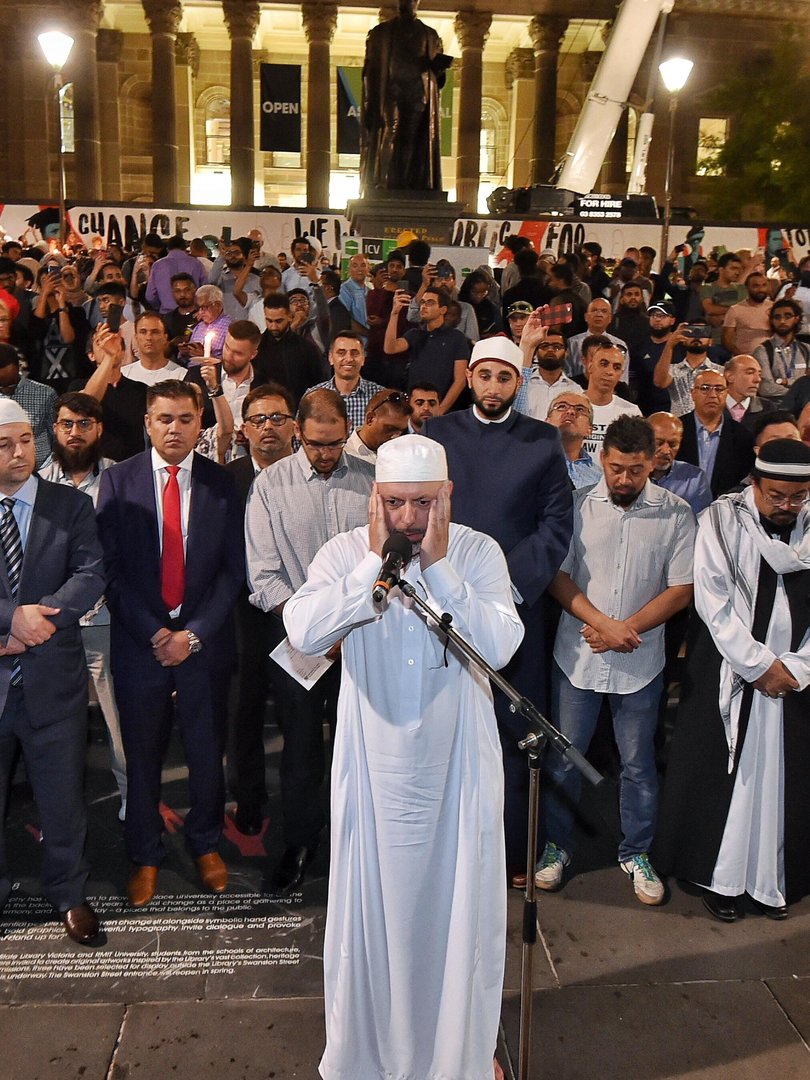 Vigils were held around the world for the victims of the Christchurch massacre. Picture: Jason Edwards