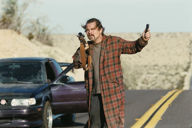 One Battle After Another is in cinemas on September 25. Leonardo DiCaprio in the film.