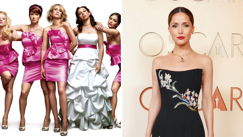 Australian actress Rose Byrne has been asked about Bridesmaids 2 while walking the red carpet at the Academy Awards.