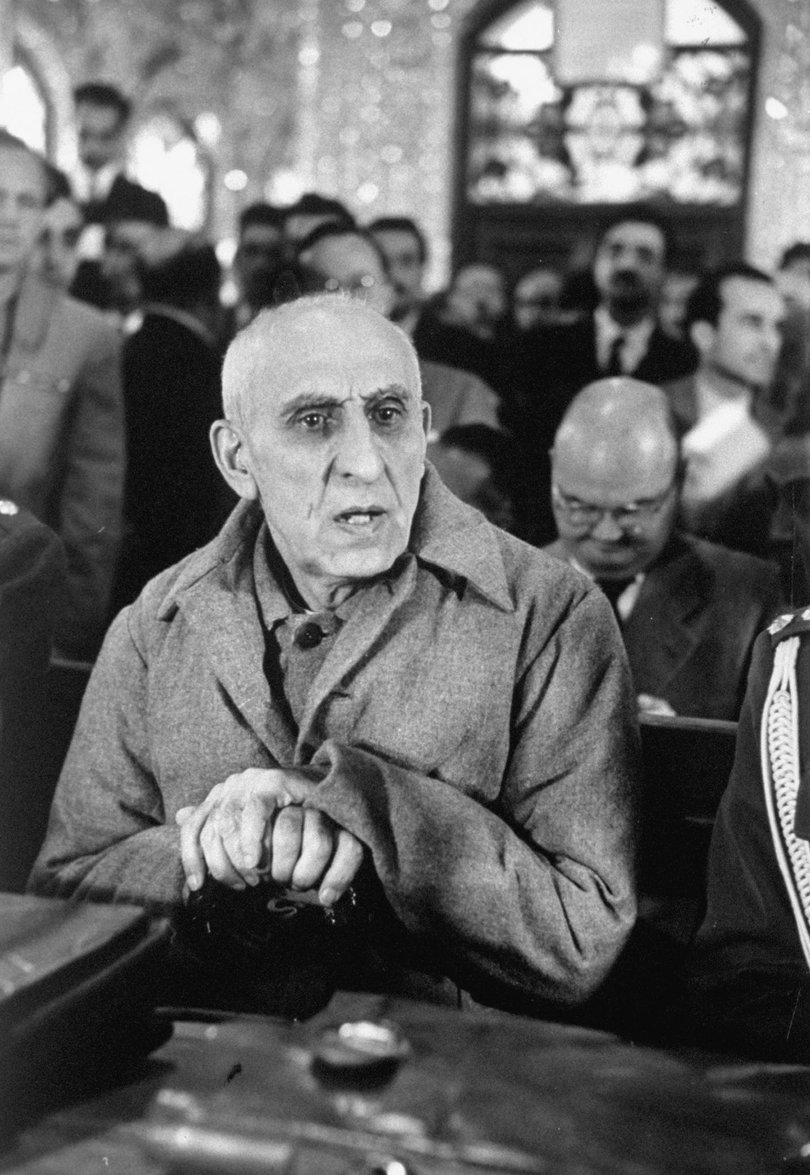 Mohamed Mossadegh, sitting in court.