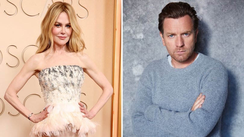 Nicole Kidman at the 2026 Oscars and right, Ewan McGregor.