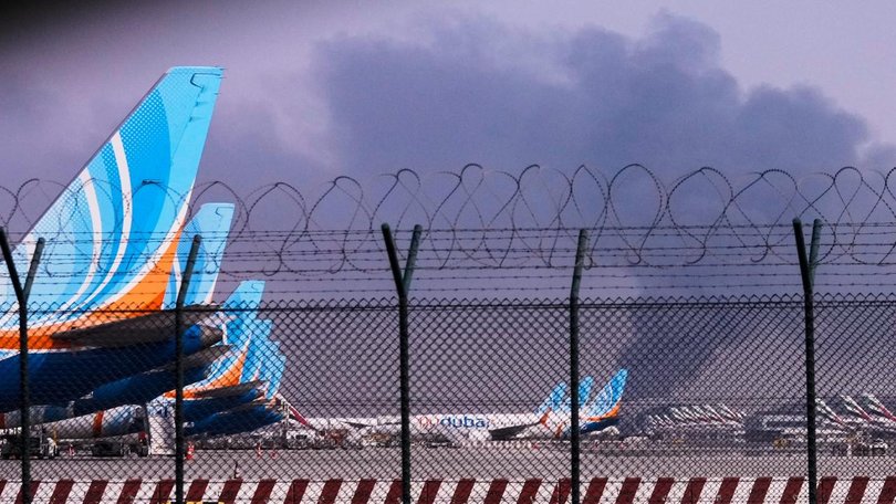 A drone struck a fuel tank at Dubai's airport, forcing a temporary closure of the site.