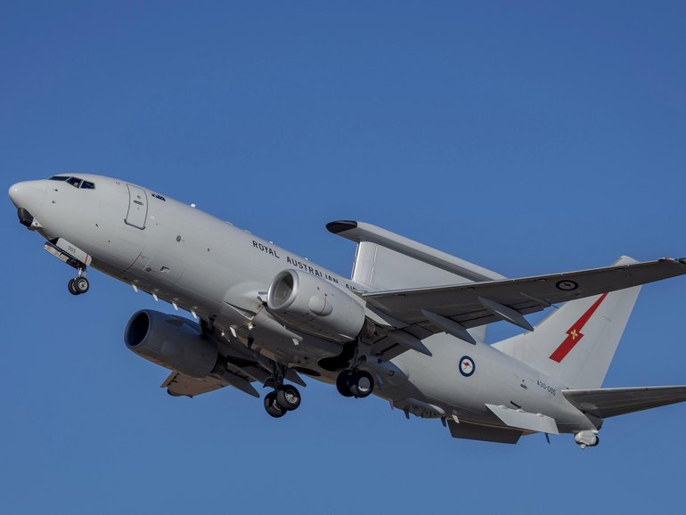 An E-7A Wedgetail departs for a mission during Exercise Arnhem Thunder 25 from RAAF Base Darwin. SGT David Gibbs