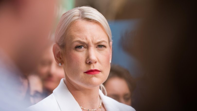 Liberal Party leader Ashton Hurn speaking to journalists and supporters at the Liberal Party Election Launch.