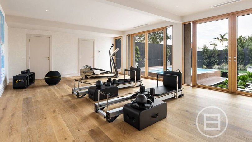 The fitness studio overlooking the pool. Pic: Whitefox.