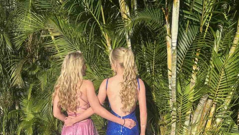 Lorielle Georgina is pictured with her twin sister, who she shared a close bond with.