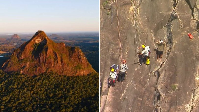 Two teenagers have died after falling from a mountain trail on Mt Beerwah on Queensland’s Sunshine Coast.
