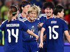 ALL SMILES: Japan are through to the Women's Asian Cup final where they will meet Australia. (Dan Himbrechts/AAP PHOTOS)
