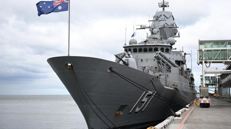 The federal government says it has no plans to send a warship to help protect the Strait of Hormuz.