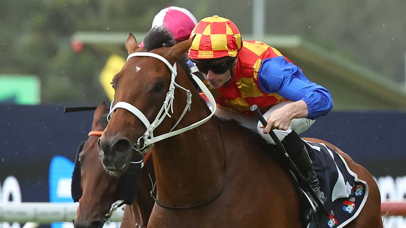 James McDonald riding Autumn Boy win Race 6 Sky Racing Rosehill Guineas during Sydney Racing at Rosehill Gardens.