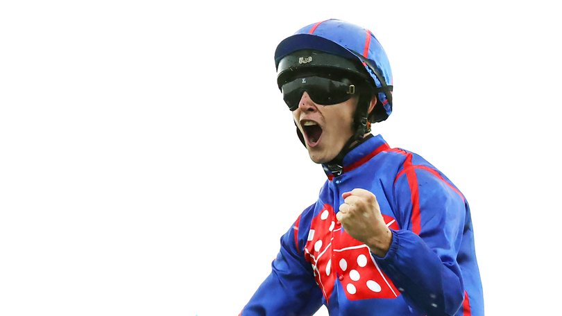 Zac Lloyd riding Guest House win Race 8 Tab Golden Slipper.