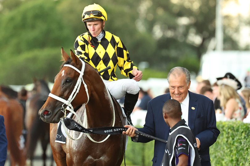 James McDonald riding Autumn Glow win Race 7 The Agency George Ryder Stakes.