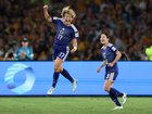 Maika Hamano of Japan celebrates scoring a goal.