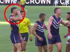 Pat Voss could be seen making a crying gesture to Harrison Petty. 