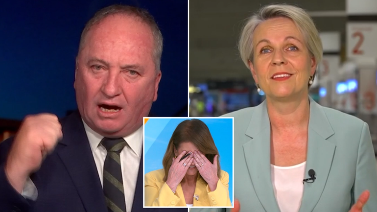 Tanya Plibersek & Barnaby Joyce explode in fiery clash on Sunrise, leaving host Nat Barr in shock
