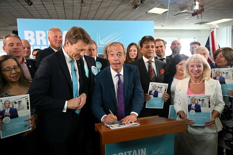 Reform UK’s Nigel Farage and Richard Tice.