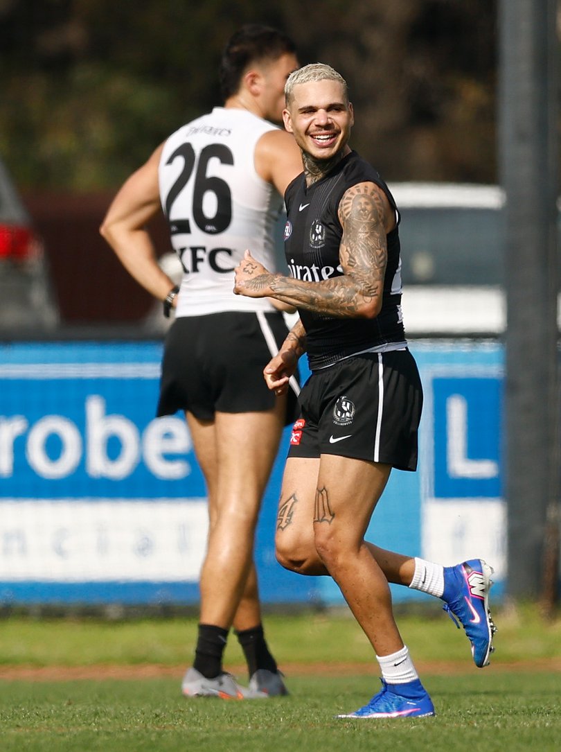 Hill on the track on Monday.