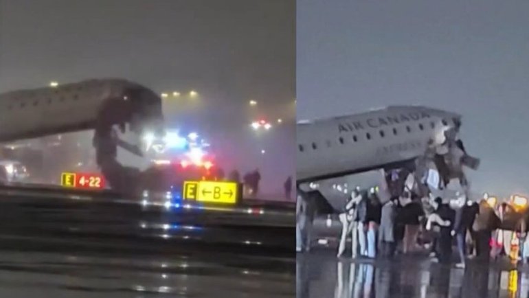A plane has collided with a truck on a New York runway leaving many people injured with several in critical condition. 