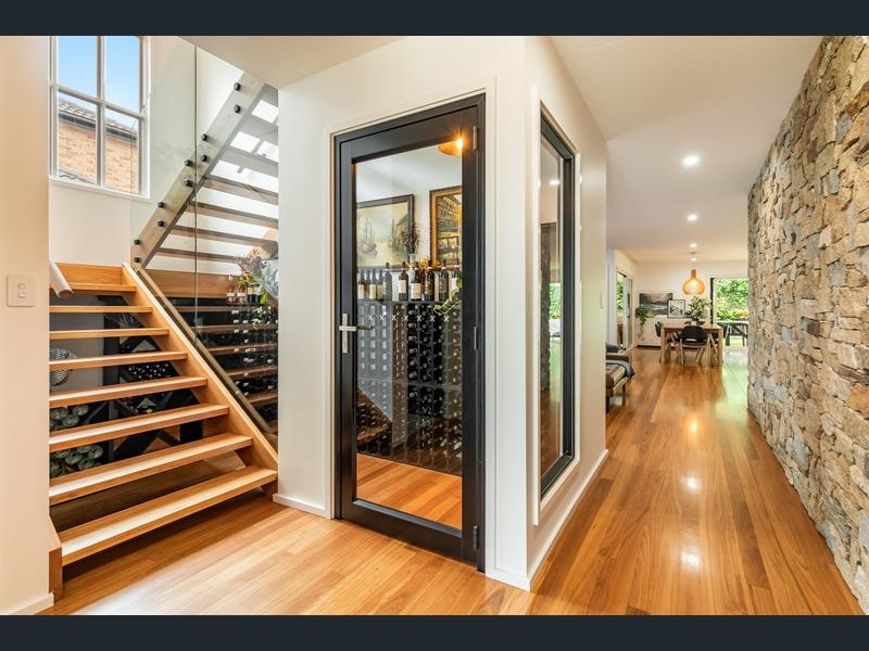 The wine cellar in Michele Bullock's holiday home in Yamba.