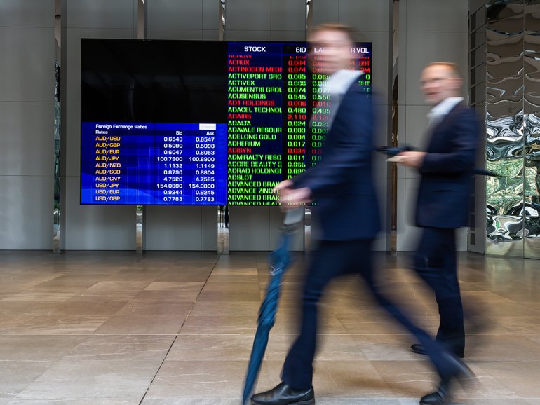 The index closed at a 10-month low of 8365.9 on Monday.