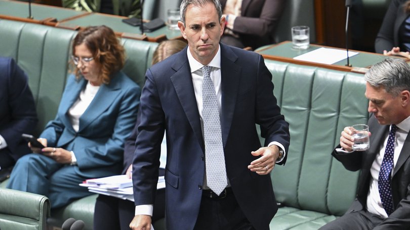 Treasurer Jim Chalmers during Question Time at Parliament House in Canberra.